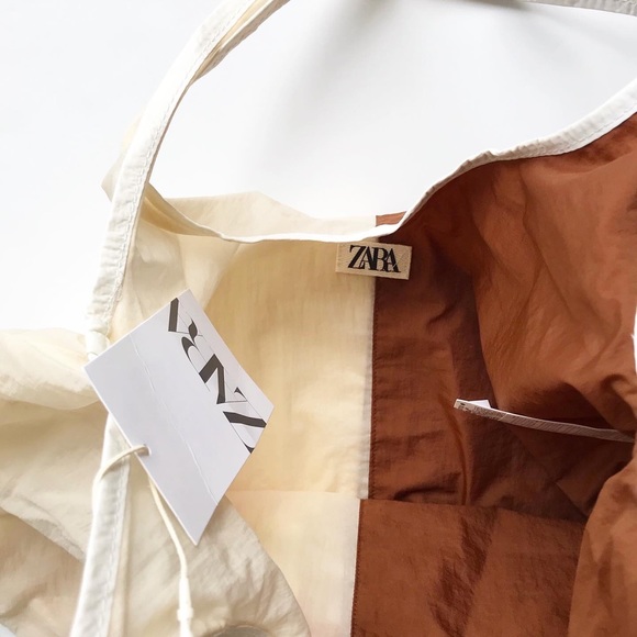 Zara NWT thin color block packable bag M - Picture 4 of 6